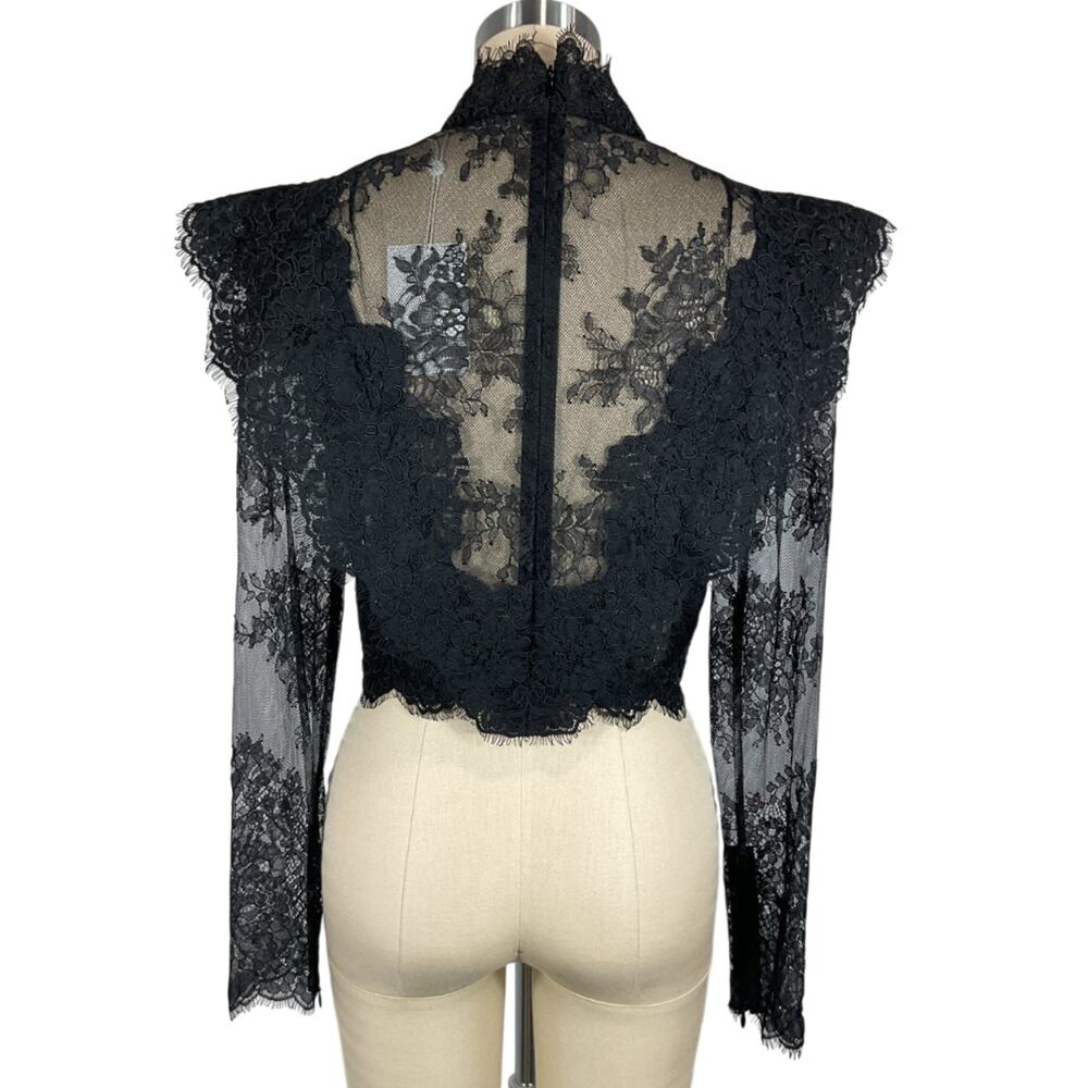 Zimmermann Sheer Black Sensory Lace Bodice Top Size 1 NWT - Picture 3 of 5